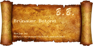 Brünauer Botond névjegykártya